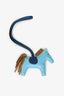 Hermès Blue Leather Rodeo MM Charm