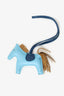 Hermès Blue Leather Rodeo MM Charm
