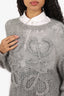 Loewe Grey Mohair Anagram Knit Sweater Size M