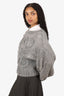 Loewe Grey Mohair Anagram Knit Sweater Size M