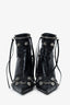 Balenciaga Black Leather Cagole Ankle Boot Size 38