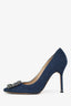 Manolo Blahnik Denim Hangisi Heels Size 38