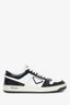 Prada White/Black Leather Low Top Sneakers Size 38