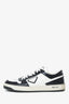 Prada White/Black Leather Low Top Sneakers Size 38