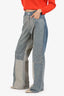 Marine Serre Gold Line Denim Patchwork Jeans Size M