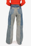 Marine Serre Gold Line Denim Patchwork Jeans Size M