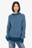 Louis Vuitton Blue Cashmere/Wool Chunky Knit Sweater Size L
