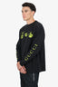 Gucci Black/Green Printed Long Sleeve T-shirt Size M Mens