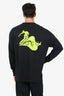 Gucci Black/Green Printed Long Sleeve T-shirt Size M Mens