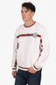 Gucci White/Red Gucci Logo Sweater Size XL