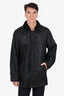 Christ Black Lambskin/Shearling Button Down Coat Size 50 Mens