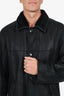 Christ Black Lambskin/Shearling Button Down Coat Size 50 Mens
