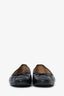 Pre-Loved Chanel™ Black Leather Cap Toe Ballet Flats Size 36