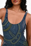 Hermès Blue Patterned One Piece Swimsuit with Pouch Size 34