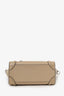 Celine Taupe Leather Nano Luggage Top Handle with Strap