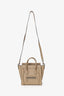 Celine Taupe Leather Nano Luggage Top Handle with Strap