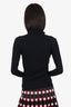 Balenciaga Black Mask Turtleneck Knit Top Size S