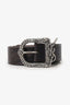 Saint Laurent Brown Leather Celtic Monogram Belt