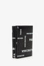 Balenciaga Black/White Logo Print Tri-fold Mini Wallet