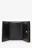 Balenciaga Black/White Logo Print Tri-fold Mini Wallet