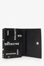 Balenciaga Black/White Logo Print Tri-fold Mini Wallet