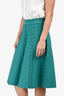 Sandro Teal Faux Pearl Midi Skirt Size 1