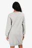 MCQ Alexander McQueen 2015 Grey/Black Sequin Swallow Bird Sweater Dress Size XXS