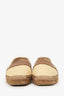 Jimmy Choo Beige/Brown Raffia And Leather Espadrille Flats Size 36.5