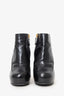 Pre-Loved Chanel™ Black Leather Platfrom Ankle Boots Size 36.5