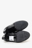 Pre-Loved Chanel™ Black Leather Platfrom Ankle Boots Size 36.5