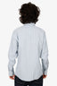 Hermès Blue/White Striped Horsebit Print Long Sleeve Shirt Size 39 Mens
