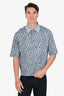 Hermès Blue Printed Polo Shirt Size M