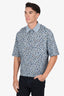 Hermès Blue Printed Polo Shirt Size M
