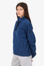 Sandro Blue Hooded Rain Jacket Size L