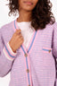 Sandro Pink/Blue Knit Cardigan sz 4