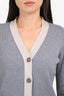 Pre-Loved Chanel™ 2014 Grey Cashmere Button Cardigan Size 36