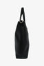Saint Laurent Black Leather Toy Shopping Tote with Strap