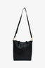 Saint Laurent Black Leather Toy Shopping Tote with Strap