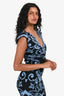 Versace Black/Blue V-Neck Dress Size 36