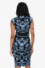 Versace Black/Blue V-Neck Dress Size 36