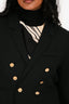 Smythe Black Double Breasted Cropped Blazer Size 2