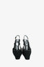Gucci Black GG Embellished Slingback Heels Size 36.5