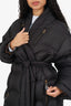 Louis Vuitton Black Jacquard Puffer Wrap Coat Size 44