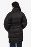 Louis Vuitton Black Jacquard Puffer Wrap Coat Size 44