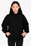 Balenciaga Black Cotton Logo Back Hoodie Size XS Mens
