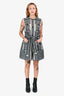 Lanvin 2016 Black/White Tweed Fringe Button Down Vest Dress Size 36