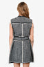 Lanvin 2016 Black/White Tweed Fringe Button Down Vest Dress Size 36
