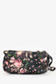 Givenchy Black Floral Leather Pandora Wristlet Pouch