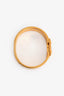 Hermès Gold Toned White Enamel Clic Clac Bracelet (As Is)