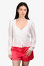 Frame White Buttoned Silk Blouse Size XS